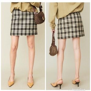 Kijun PADDED MINI SKIRT CHECK
